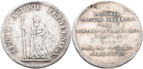 Altdeutschland und RDR bis 1800: Stade: Silberabschlag von den Stempeln des Dukaten 1739. Auf die dritte Säkularfeier der Antonius-Bruderschaft. Av: H...