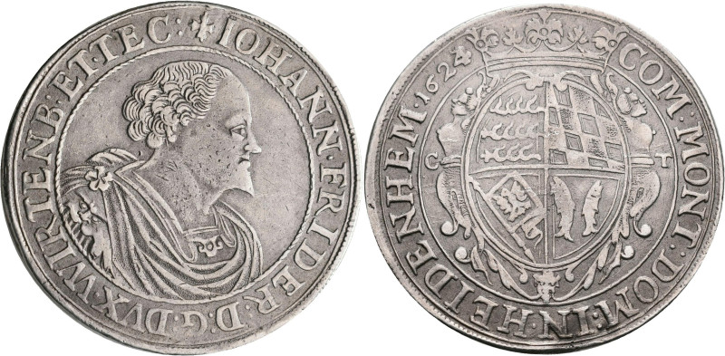 Altdeutschland und RDR bis 1800: Württemberg, Johann Friedrich 1608-1628: Taler ...