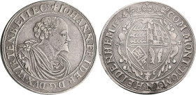 Altdeutschland und RDR bis 1800: Württemberg, Johann Friedrich 1608-1628: Taler 1624 (aus 1623 umgeschnitten) CT - Christophstal. 28,67 g. Davenport 7...
