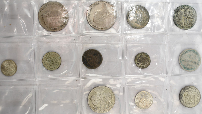 Altdeutschland und RDR 1800 - 1871: Lot mit 12 Kleinmünzen (Albus, Kreuzer, Hell...