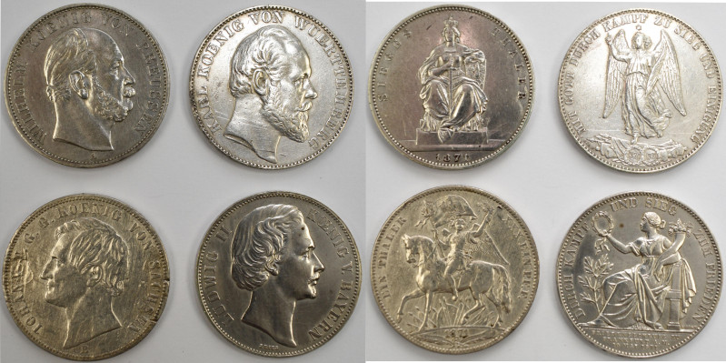 Altdeutschland und RDR 1800 - 1871: Kleines Lot 4 Siegestaler 1871, dabei: Sache...