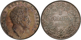 Nassau: Wilhelm 1816-1839: Gulden 1838, AKS 43, Jaeger 44, prachtvolle Patina, vorzüglich+.
 [differenzbesteuert]