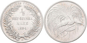 Deutsch-Neuguinea: ½ Neu-Guinea Mark 1894 A, Paradiesvogel, Jaeger N704, vorzüglich.
 [differenzbesteuert]