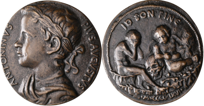 Medaillen alle Welt: Italien, Rom: Bronzegussmedaille 1466, auf den römischen Ka...