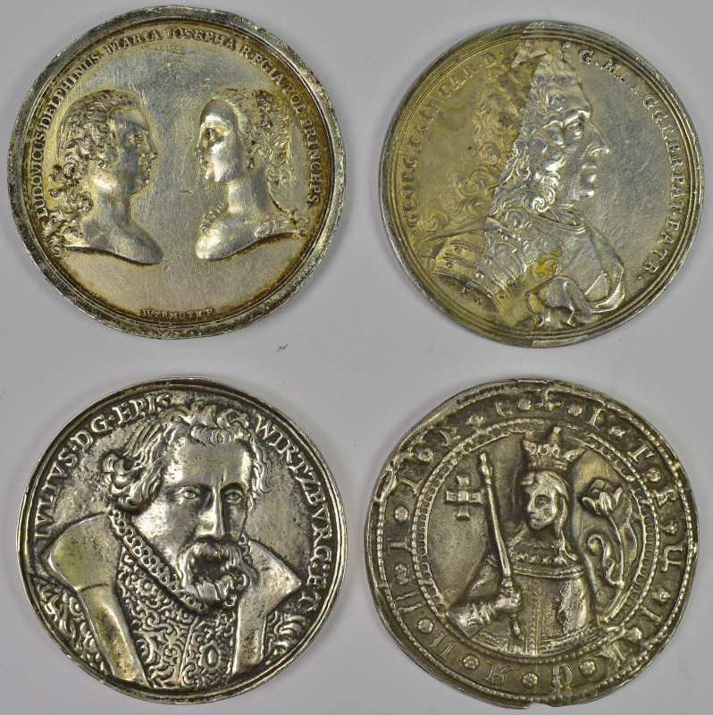 Medaillen Deutschland: Lot 4 Stück, Würzburg-Bistum, Julius Echter von Mespelbru...