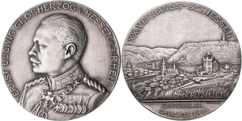 Medaillen Deutschland - Geographisch: Bingen: Silbermedaille 1904 von Balmberger...
