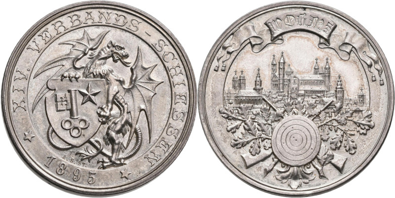 Medaillen Deutschland - Geographisch: Worms: Silbermedaille 1895, signiert A.S. ...