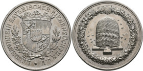 Medaillen Deutschland - Sonstige: Bienenzucht: Silbermedaille o. J. des Landesvereins bayerischer Bienenzüchter e.V., 42,5 mm, 33,3 g, vorzüglich.
 [...