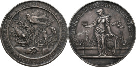 Medaillen Deutschland - Sonstige: Kanarienzucht: Kanarienzucht: Silbermedaille o.J. (um 1900), des Weltbundes der Kanarienzüchter & Vogelfreunde. 60 m...