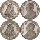 Medaillen - Religion: Italien-Kirschenstaat, Leo XIII. 1878-1903: Lot 2 Stück, Silbermedaille 1900, von Kawaczynski, auf das Ablass-Jahr 1900, je 33,3...