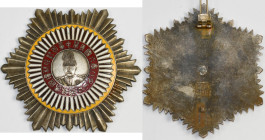Orden & Ehrenzeichen: China 1917: Dekorativer Bruststern / Orden mit Büste eines Generals in Uniform aus 6. Jahr, 8. Monat, 1. Tag der Republik. Rücks...