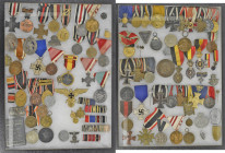 Orden & Ehrenzeichen: Deutsches Reich 1870-1945: Sammlung deutscher Orden und Ehrenzeichen sowie Feldspangen, Miniaturen und Kleinabzeichen, aufgezoge...