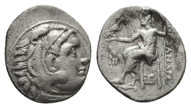 Kings of Macedon. Alexander III ‘the Great’, AR Drachm, 3.97 g 18.92 mm. 336-323...