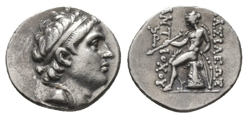 Seleukid Kingdom. Antiochos III. 223-187 BC. AR Drachm, 4.29 g 18.58 mm. Antioch...
