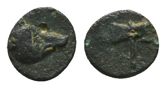 Asia Minor,(Troas,Tenedos ?), Uncertain. Ae, 0.81 g 10.01 mm. Circa 5th century ...