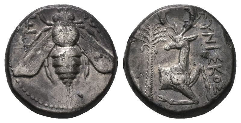 Ionia, Ephesos . AR Tetradrachm, 14.74 g 22.19 mm. Circa 390-325 BC. (Kyniskos),...