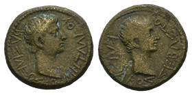 Kings of Thrace, Rhoemetalkes I, circa 11 BC-AD 12. AE. 4.94 g. 19.39 mm.
Obv: ΒΑΣΙΛΕΩΣ ΡΟΙΜΗΤΑΛΚΟΥ. Diademed head of Rhoemetalces, right.
Rev: ΚΑΙΣΑΡ...