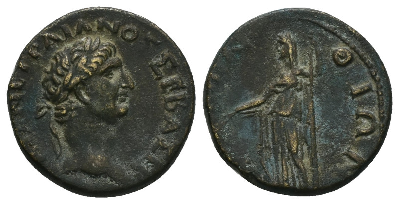Thrace, Perinthus. Trajan. AD 98-117. AE. 10.00 g. 24.55 mm.
Obv: ΑΥ ΚΑΙ ΝΕ ΤΡΑ...