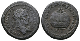 Thrace, Philippopolis. Caracalla, AD 198-217. AE. 8.54 g. 25.44 mm.
Obv: ΑVΤ Κ Μ ΑVΡ ϹΕV ΑΝΤΩΝΕΙΝΟϹ. Radiate bust of Caracalla, right.
Rev: ΑΛΕΞΑΝΔΡΙΑ...
