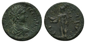 Thrace, Sestus. Caracalla, AD 198-217. AE. 3.27 g. 18.24 mm.
Obv: Μ ΑVΡ ΑΝΤΩΝΙΝΟϹ. Laureate bust of youthful Caracalla, right, wearing paludamentum.
R...