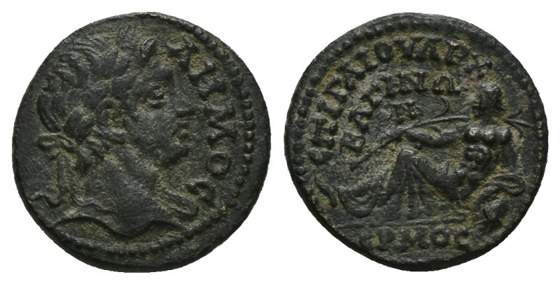 Lydia, Bagis. Pseudo-autonomous, Time of Septimius Severus, (AD 193-211). AE. 4....