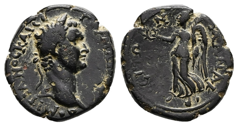 Lydia, Nacrasa. Domitian, AD 81-96. AE. 4.65 g. 20.13 mm.
Obv: ΔΟΜΙΤΙΑΝΟϹ ΚΑΙ ϹƐ...