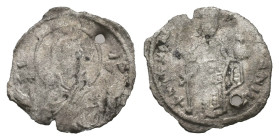 Nicephorus III Botaniates, AD 1078-1081. AR, 2/3 Miliaresion. 0.73 g. 18.33 mm.
Obv: MP-ΘV to left and right of Virgin Mary, nimbate, hands raised.
...