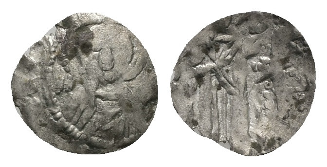 Byzantine, C. AD 13th. Bl, Tornese. 0.22 g 12.29 mm.