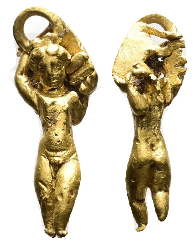 A gold pendant in the form of Eros (c. 1st century BC)
The winged Eros figure st...