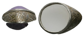 Ottoman archer’s ring (AD 12th–17th centuries)
A silver archer’s ring. The ring with flat-section hoop and triangular flange extension which served t...