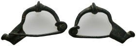 AE Roman bow fibula (AD 1st–3rd centuries)
A bronze fibula.
Weight: 15.87 g.
Diameter: 58.68 mm.