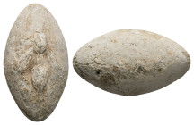 PB Greek sling bullet. Thrace. (c. 4th–1st centuries BC)
Sling bullet is with an image of a bee on one side and with an inscription ΚΑΛΑ (Κάλα, Kala)...