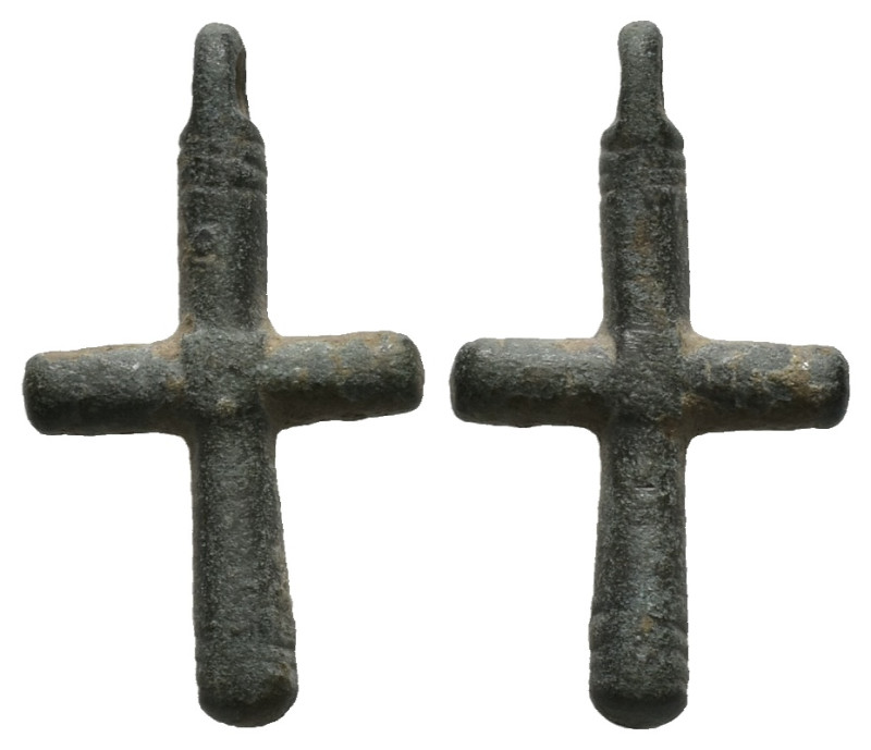Pendant Cross. Early Byzantine, 6thC-7thC.
Pendant cross; bronze; with a hanging...