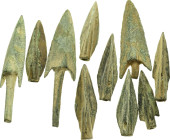 10 Roman Bronze Arrowhead