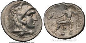MACEDONIAN KINGDOM. Alexander III the Great (336-323 BC). AR tetradrachm (27mm, 17.15 gm, 10h). NGC VF 3/5 - 2/5, marks. Late lifetime-early posthumou...