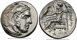 MACEDONIAN KINGDOM. Alexander III the Great (336-323 BC). AR drachm (18mm, 4.17 gm, 10h). NGC MS 4/5 - 3/5. Posthumous issue of Abydus, ca. 310-301 BC...