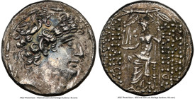 SELEUCID KINGDOM. Philip I Philadelphus (ca. 95/4-76/5 BC). AR tetradrachm (25mm, 12h). NGC XF, marks. Antioch on the Orontes, after 88/7 BC. Diademed...