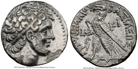 PTOLEMAIC EGYPT. Ptolemy VIII Euergetes II (Physcon) (170-116 BC). AR stater or tetradrachm (25mm, 11h). NGC Choice VF. Citium, Regnal Year 32 (139/8 ...