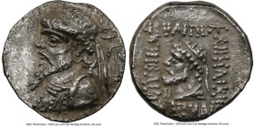 ELYMAIS KINGDOM. Kamnaskires V (ca. 54-32 BC). AR tetradrachm (25mm, 12h). NGC Choice XF. Seleucia ad Hedyphon. Diademed, draped bust of Kamnaskires V...