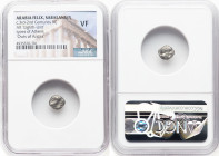 ARABIA FELIX. Sabaeans(?). Ca. 3rd-2nd centuries BC. AR eighth-unit (9mm, 7h). NGC VF. Imitating Athens. Head of Athena right, wearing an Attic helmet...