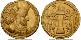 SASANIAN EMPIRE. Shahpur I (AD 240-272). AV dinar (21mm, 7.39 gm, 3h). NGC Choice AU 4/5 - 3/5, brushed. Mint I ("Ctesiphon"), Phase 2, ca. AD 260-272...