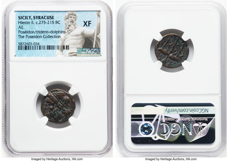 ANCIENT LOTS. Greek. Sicily. Syracuse. Hieron II (ca. 275-215 BC). Lot of three ...
