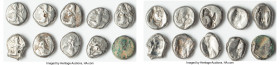 ANCIENT LOTS. Greek. Achaemenid Persia. Ca. 5th-4th century BC. Lot of ten (10) AR sigloi. Good-Fine, countermarks, deposits. Includes: Ten AR sigloi,...