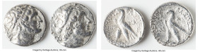 ANCIENT LOTS. Greek. Ptolemaic Kingdom. Lot of two (2) AR tetradrachms. VF, polished. Two AR tetradrachms, different rulers and types. Total of two (2...