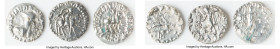 ANCIENT LOTS. Oriental. Indo-Greek Kingdom. Bactria. Lot of three (3) AR drachms. Fine-Choice Fine, tooled, cracked, repaired. Includes: Three AR drac...