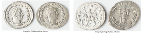 ANCIENT LOTS. Roman Imperial. Philip I (AD 244-249). Lot of two (2) AR antoniniani. XF-AU. Includes: Two AR antoniniani of Philip I, different types. ...