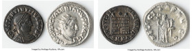 ANCIENT LOTS. Roman Imperial. Lot of two (2) AR and BI issues. Choice VF-AU. Includes: Two AR and BI issues, different rulers and types. Total of two ...
