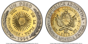 Republic bi-metallic Pattern Specimen Peso 1994 SP67 PCGS, Krupp-VDM mint, CJ-118. HID09801242017 © 2023 Heritage Auctions | All Rights Reserved
