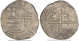 Philip IV Cob 8 Reales ND (1622-1652) VF Details (Saltwater Damage) NGC, Potosi mint, KM19. Castles and lions transposed variety. 26.78gm. HID09801242...
