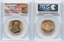 George V gold 10 Dollars 1914 MS63 PCGS, Ottawa mint, KM27, Fr-3. Canadian gold Reserve. HID09801242017 © 2023 Heritage Auctions | All Rights Reserved...